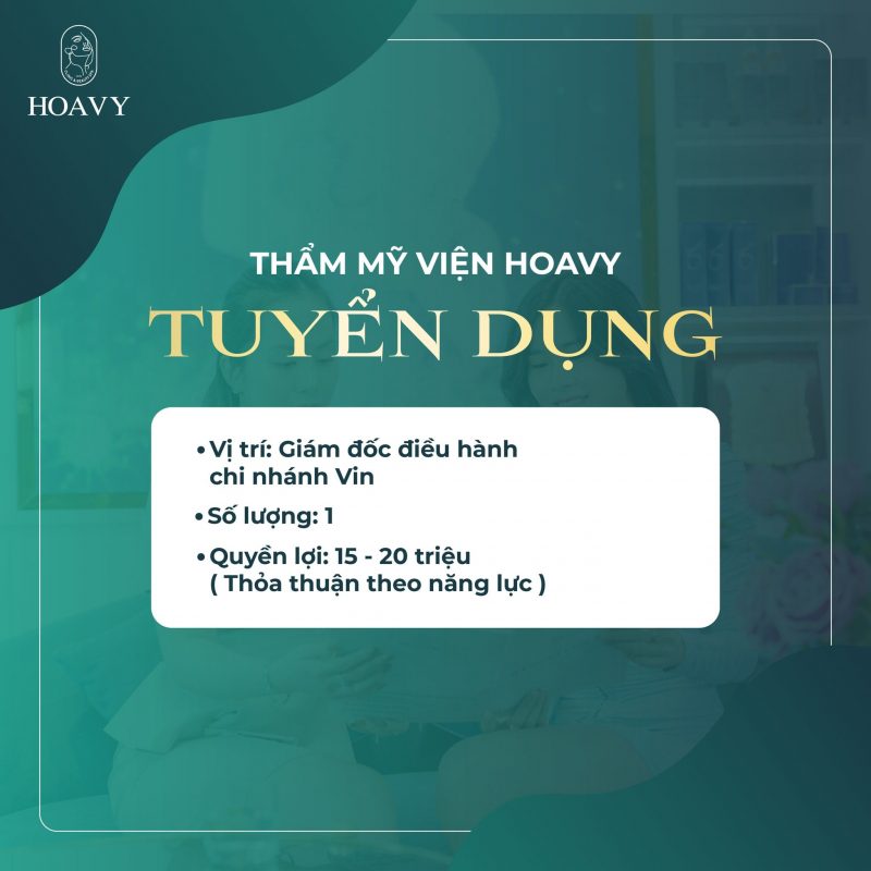 hoavy spa hai phong tuyen dung giam doc chi nhanh VIn