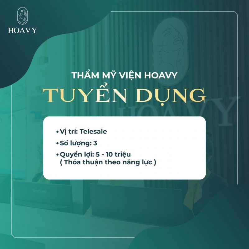 hoavy spa hai phong tuyen dung telesales 2022