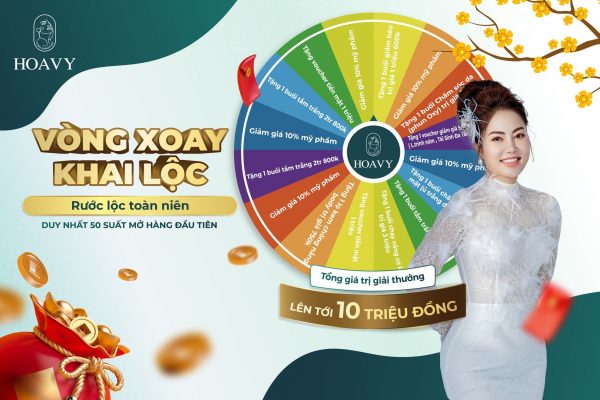 quay số trúng thưởng tết nhâm dần 2022 Hoavy spa