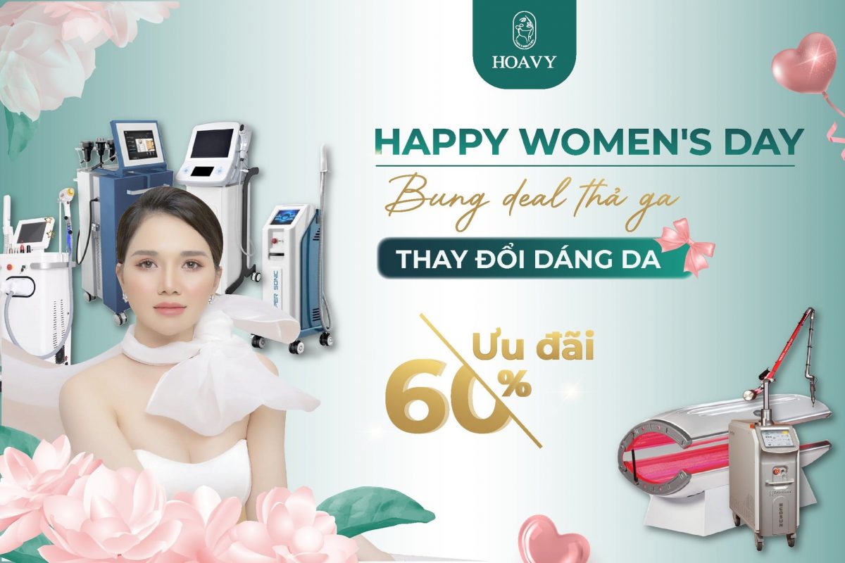 hoavy spa giảm giá ngày mùng 8 tháng 3 năm 2022