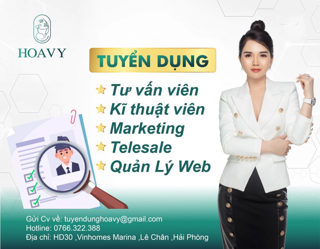 thẩm mỹ viện hoavy tuyển dụng 2023