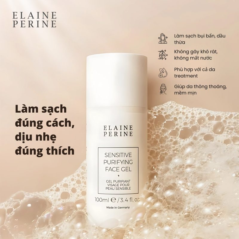 Gel rửa mặt dịu nhẹ cho mọi loại da Elaine Perine – Làm sạch êm ái, dưỡng da khỏe mạnh mỗi ngày 1 Gel rửa mặt dịu nhẹ cho mọi loại da Elaine Perine – Làm sạch êm ái, dưỡng da khỏe mạnh mỗi ngày