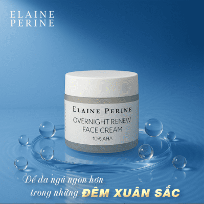 KEM TÁI TẠO, TRẺ HÓA, SỬA CHỮA DA BAN ĐÊM ELAINE PERINE OVERNIGHT RENEW CREAM 10% AHA